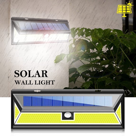 2 PC LED Wall Light Solar Power Motion Sensor Waterproof Lamp Wide Lighting Angle Outdoor Garden Path Way