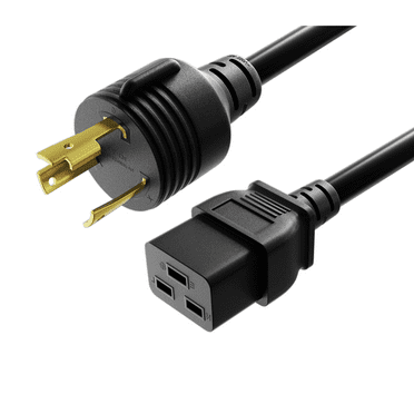 6ft 12 AWG 20A 250V Heavy-Duty Power Cord (NEMA L6-20P to IEC 320 C19)