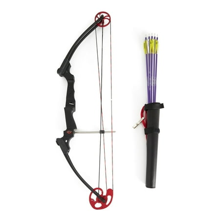 Genesis Archery Original Compound Target Practice Bow Kit Draw Hand-Right Black New