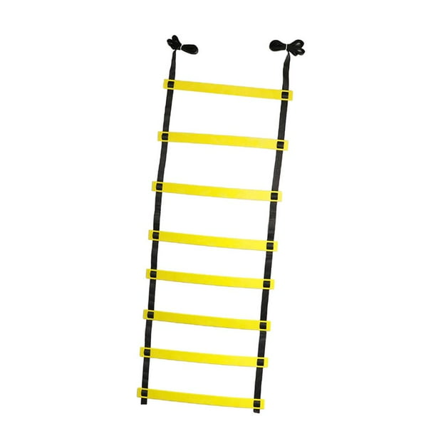 8 Rung Agility Ladder Speed Training Extension Ladder Accessories with Carry Equipment for Football Practice Yellow