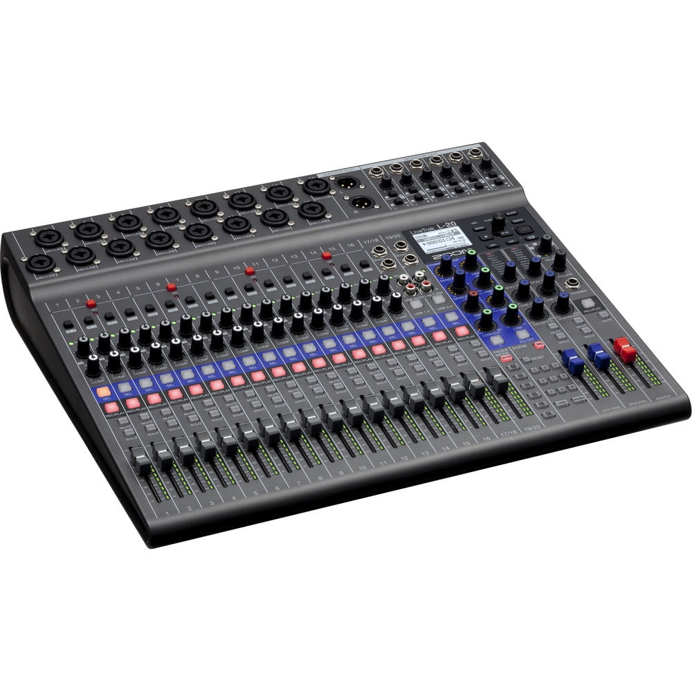 Zoom LiveTrak L-20 - 20-Input Digital Mixer & Multitrack Recorder Bundle With BTA-1 Bluetooth Adapter + MDR-7506 Professional Stereo Headphones + More