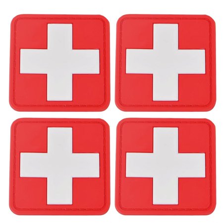 10pcs Medic Red Cross Patches First Aid Morable Patch Armband Tactical Military Bag Accessories for IFAK, EMS, EMT Trauma Pouch, Nurse Doctor Emergency Logo