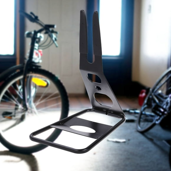 SHOWERORO 2Pcs Black Bike Floor Parking Rack Durable Metal Stand for Mountain Bike Display and Storage
