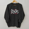 thumbnail image 4 of Qertyioot Sweat-Shirt de la Saint-Valentin pour Femmes, Col Rond Imprimé de Noël Lettres Manches Longues Mode Ample, 4 of 5