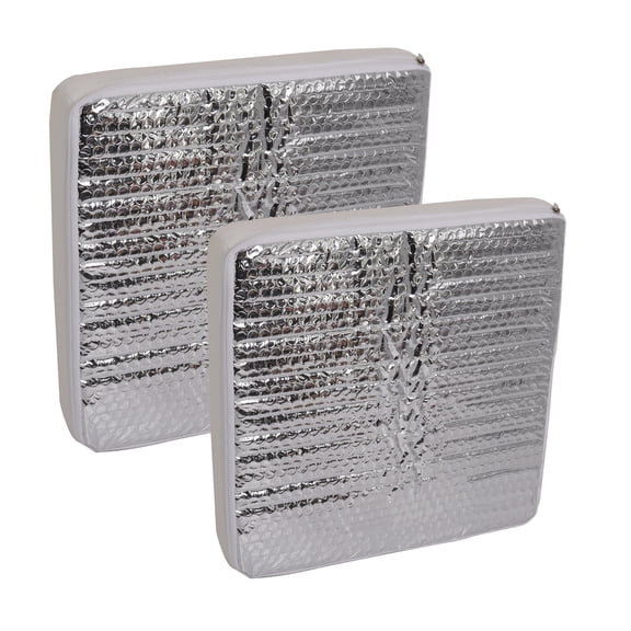 Podoy PODOY-L7425, Aluminum Foil 14" x 14", RV Vent Cover, for RV Exterior, Skylight Cover 2-Pack
