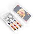 thumbnail image 4 of Picia Sml Jeffy Pattern Toddler Utensils, Children's Knife, Fork And Spoon Set,Kids Silverware Set with Handle, 430 Stainless Steel, 4 of 8