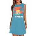 thumbnail image 1 of YFELWZ Womens Plus Size Summer Beach Patterned Sleeveless Casual Dress Sky Blue S, 1 of 4