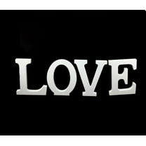 WHAMVOX LOVE Wooden Letters Wedding Decoration Wedding Present (White)