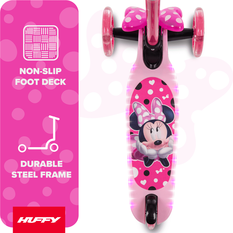 MINNIE ミニー Free Shipping! Huffy Disney Minnie Mouse Light-Up Toddler Scooter