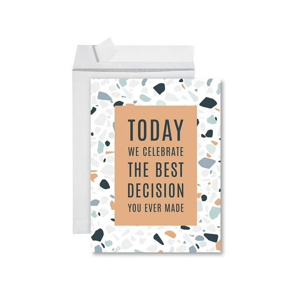 Koyal Wholesale Funny 1st Year Wedding Anniversary Jumbo Card With Envelope, Today We Celebrate, Set of 1