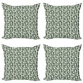 thumbnail image 1 of Ambesonne Christmas Throw Pillow Cover 4 Pack, Repetitive Pine Trees, 16", Reseda Green Green, 1 of 2