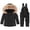 Black, variant on Krdevn Toddler Boys Snowsuit Girls Snow Pant and Jacket Bib Winter Clothes Warm Coat,4-5 Years