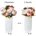 thumbnail image 4 of Artificial Peony Gold Flowers Fake Silk Peonies Flower Bouquet for Home Office Wedding Christmas Decoration - A-light Pink, 4 of 7