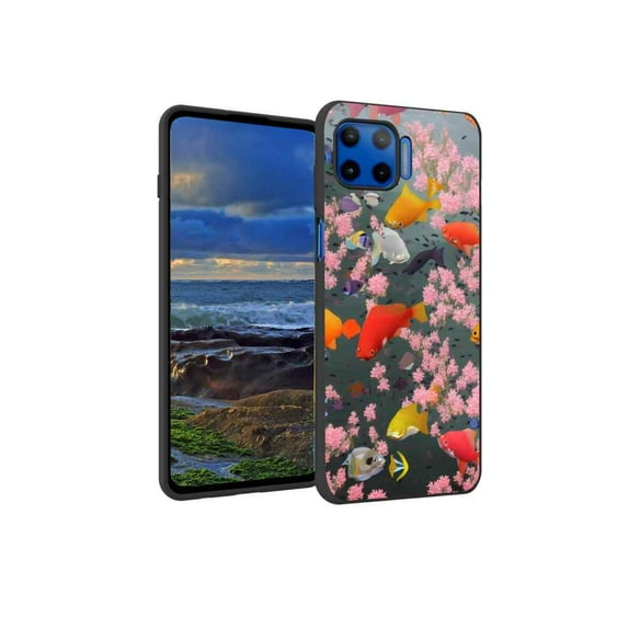 Compatible with Moto One 5G Phone Case, Fishes-60 Case Men Women, Flexible Silicone Shockproof Case for Moto One 5G