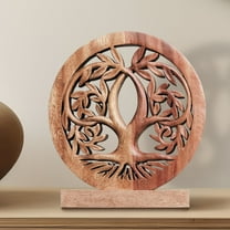 Decozen Wooden Tree of Life Sculpture – Gifts for Mom or Dad on Mother’s Day, Father’s Day, or Birthday – Acacia Wood Sculpture for Home, Office, Living Room, or Boho and Mantle Décor