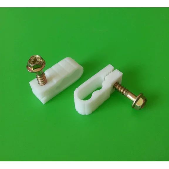 (Qty 50 Pcs) Steren 200-964Wh Dual Cable Mounting Clip