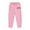 Pink, variant on Girls Jogger Sweatpants New York Letter Print Pants Stretch Athletic Joggers for Kids Sports Running Yoga and Casual Everyday Wear