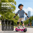 thumbnail image 5 of Mosta Hover Electric Scooter Board for Kids & Adults, 9 mph & 9 Miles All Terrain Self-Balance Scooter with Bluetooth and Led Lights,6.5 inch,165 lbs capacity,LED Light,Perfect Gift, 5 of 8