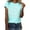 Light Blue, variant on Babysbule Women's Tops Unisex T-shirt Printed Pattern Casual Fashion Soild Color Short Sleeve Tops