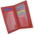 thumbnail image 4 of Brand New Hand Crafted Genuine Soft Leather Checkbook Cover simple-156 (Premium Cherry), 4 of 6