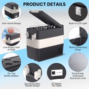 Towallmark 12V Car Refrigerator, 53QT Portable Fridge Freezer for Camping, Truck, RV - 12 Volt Electric Cooler (50L) with Dual Power 12V/24V DC & 110-240V AC, 0℉~50℉
