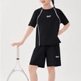 thumbnail image 6 of ITSAME Girls Athletic Outfit Sets, Quick-Dry Crewneck Tops and Shorts 2-Piece Loose Outdoor Sport Sets Black Size 12-13, 6 of 6