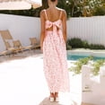 thumbnail image 3 of Vestido de Malla para las Mujeres Sexy Flor Impresión Cuello en V Ajustable Sling Encaje, Elástico Cintura Largo Vestido para la Fiesta Y la Fecha, 3 of 8