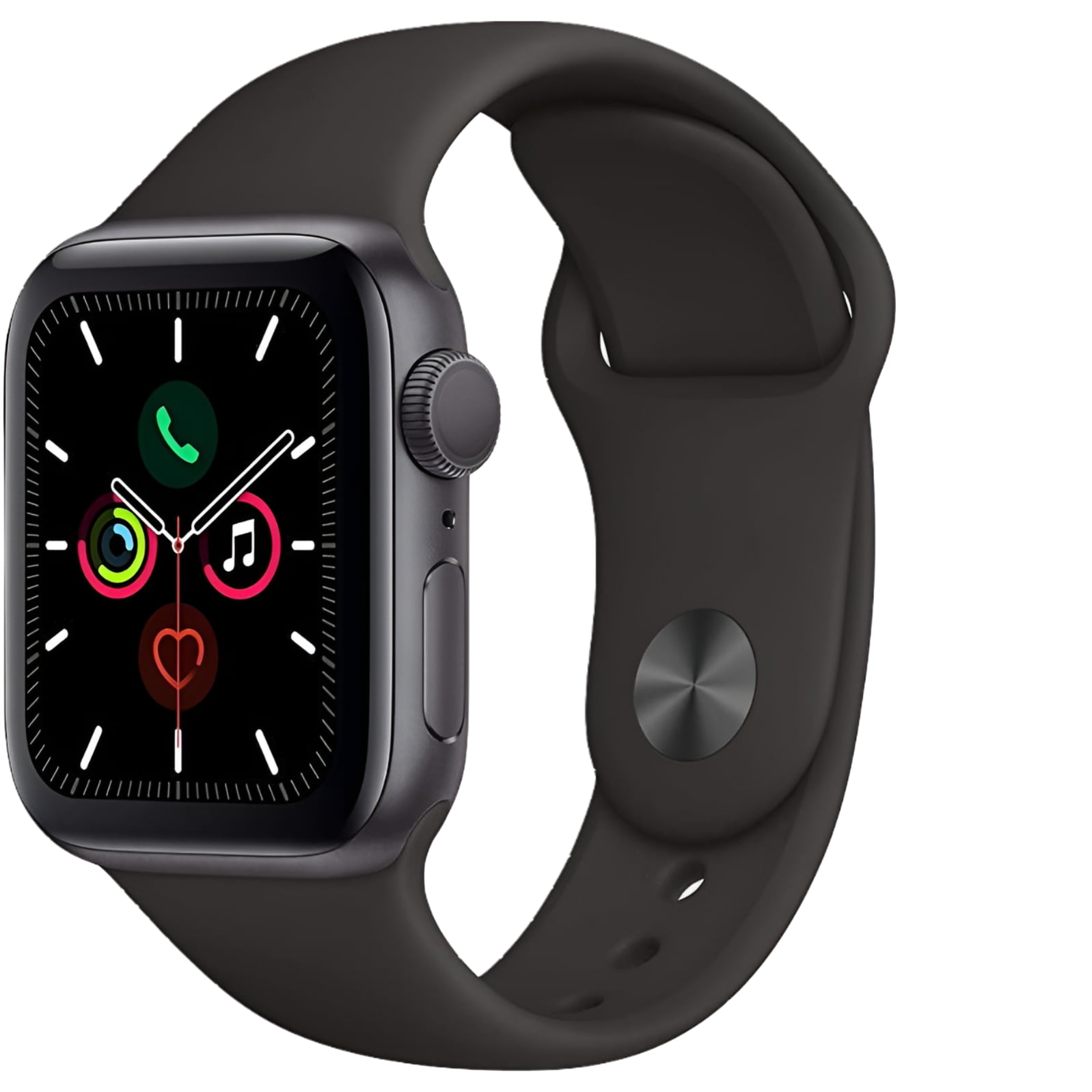 Restored Apple Watch Series 5 40MM Space Gray Aluminum Case GPS + Cellular Black Sport Band (Refurbished)