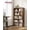 Brown, variant on 3-Tier Bookcase, Open Bookshelf with Adjustable Storage Shelves for Home Office, White