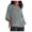 Gray womens sets, variant on Dianli Graphic Tees for Women 3/4 Sleeve Round Neck Summer Tops Short Pants Solid Bohemian Loose Casual Tops Blouse Blue xxxxl