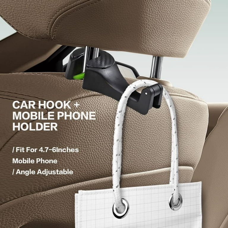 Banseko 2 Pack Car Hook,Car Seat Back Hook,Universal Multifunctional Car  Vehicle Back Seat headrest Mobile Phone Holder,Universal adjustable Car