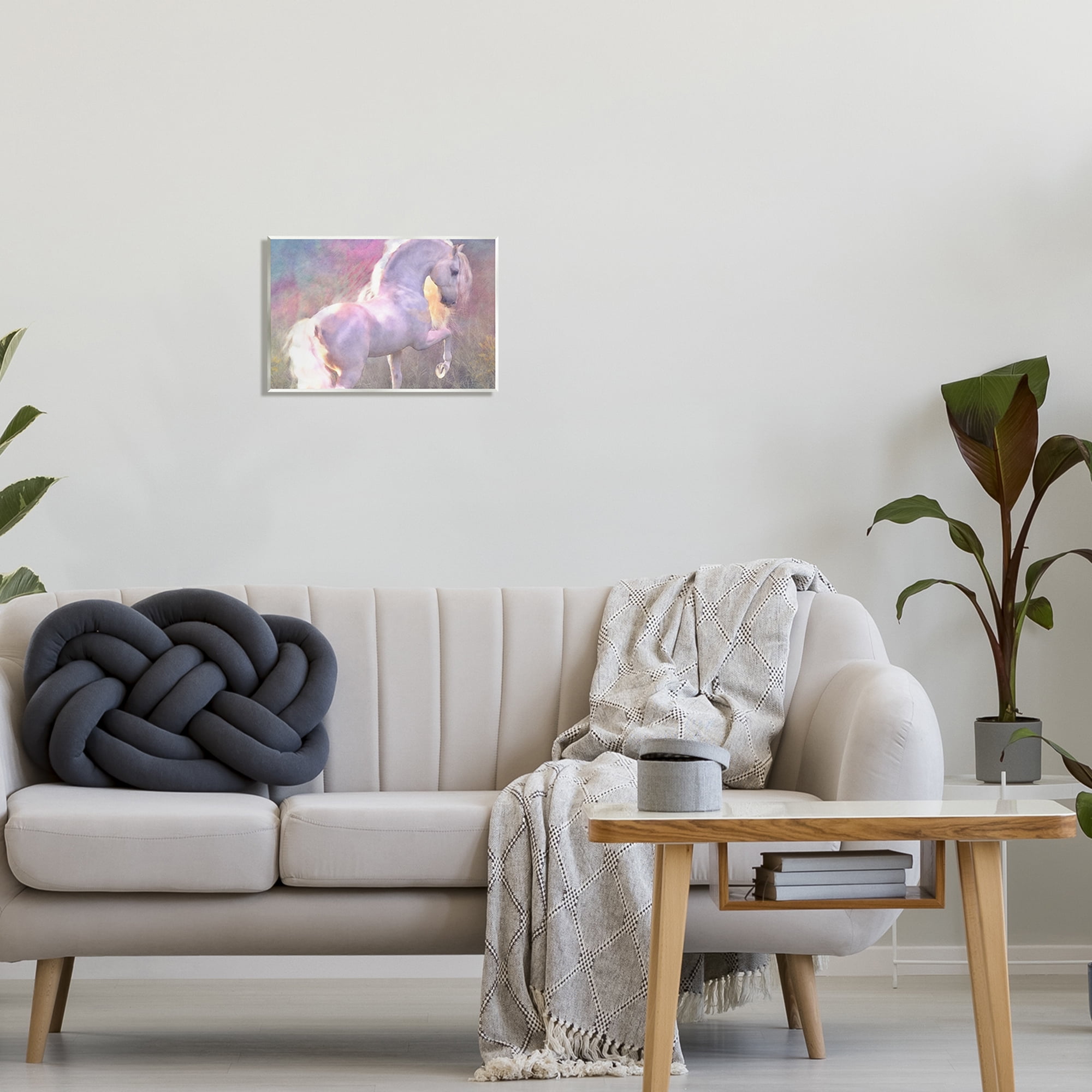Stupell Industries Evenglow Pastel Horse Animals & Insects Painting Unframed Art Print Wall Art, 15 x 10