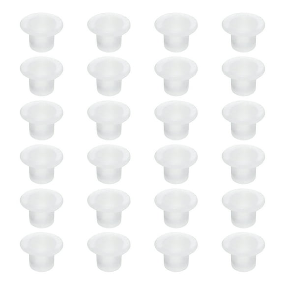 Unique Bargains T-Shaped Silicone Rubber Solid Plug for 1.9 to 1.95mm Hole White 24 Pieces