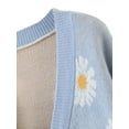 thumbnail image 4 of TheFound Women Button Down Sweater Long Sleeve V Neck Print Loose Knit Cardigan, 4 of 9