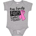 thumbnail image 3 of Inktastic Our Family Fights Together Breast Cancer Awareness Boys or Girls Baby Bodysuit, 3 of 5