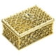 thumbnail image 4 of Joyero rectangular vintage, dulcero dorado calado, caja decorativa para fiestas, bodas, cumpleaños, San Valentín y otros eventos., 4 of 8