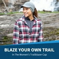 thumbnail image 5 of TrailHeads Fleece Ponytail Hat with Drop Down Ear Warmer | The Trailblazer Adventure Hat for Women - heather grey, 5 of 6