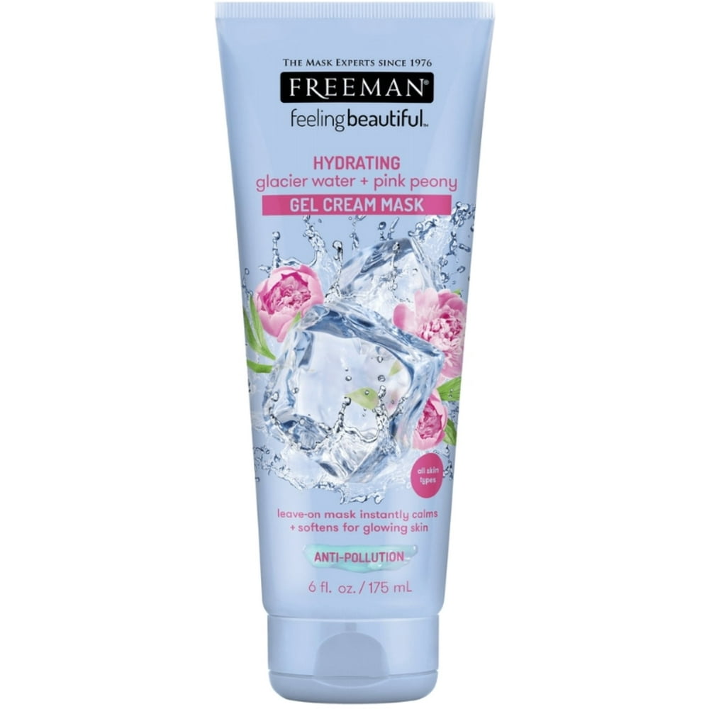 Freeman Beauty Hydrating Gel Cream Mask, Glacier Water + Pink Peony 6 oz