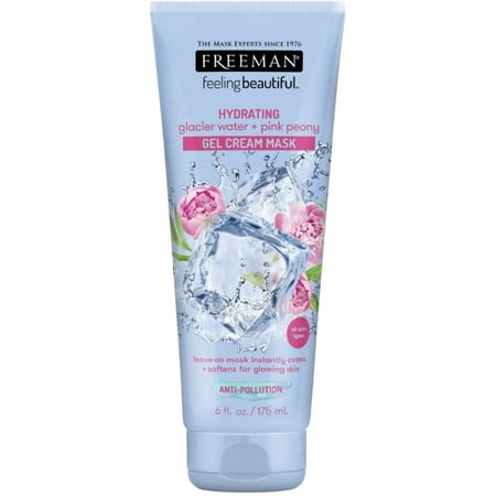 Freeman Beauty Hydrating Gel Cream Mask, Glacier Water + Pink Peony 6 (Best Hydrating Face Masks In Singapore)