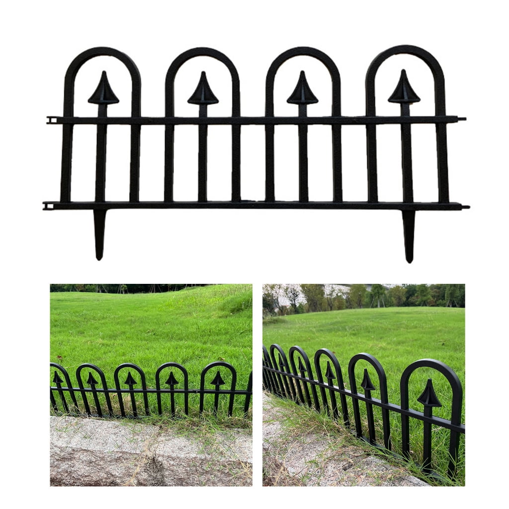 5Pieces Decorative Garden Fence Panels Outdoor Fencing Ornaments Panel Fence Panel for Landscape Flower Bed Edge