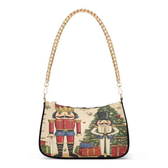 ALAZA Vintage Nutcracker Women's Chain Shoulder Bag Hobo Handbag Tote Crossbody Purse