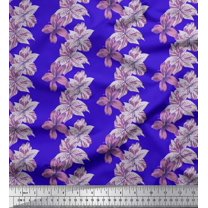 Soimoi Rayon Fabric Flower Floral Print Fabric by Yard 56 Inch Wide