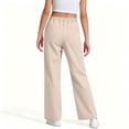 thumbnail image 4 of Girls School Uniform Pants Elastic Waist Straight Beige Uniform Pants Boys Back to School Clothes Size 5-14 Years, 4 of 6
