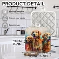 thumbnail image 2 of Bahomeck Pot Holder 4Pcs,Golden Retrievers In The Style Of Watercolor Splashes Square Heat Resistant Hot Pads For Kitchen Cooking Oven With Hanging Loop Potholder Easy To Store, 2 of 5