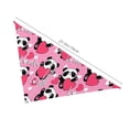 thumbnail image 3 of Naloa Panda Heart Valentine Pink Dog Bandanas 1PC Washable Triangle Dog Scarfs Premium Durable Fabric, for Small Medium Large Dogs and Cats, 3 of 6