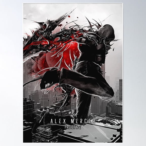 Alex Mercer Prototype Poster Wall Art Gaming Decor, 8x12 UNFRAMED
