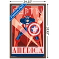 thumbnail image 3 of Marvel Comics - Captain America - Art Deco Wall Poster, 22.375" x 34", Framed, 3 of 6