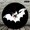 12x12in, variant on ZFLMY 1pc Cute White Bat Single Silhouette Theme  No AA Battery Lncluded, 10 inch Wall Clock Battery Operated Lobby Corridor Dining Room Bedroom Office Classroom