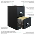 thumbnail image 3 of Space Solutions 18" Deep 2 Drawer Premier Letter Width Vertical File Cabinet, Locking, Black, 3 of 13