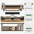 thumbnail image 5 of FEZIBO 48x24 Inches Standing Desk Adjustable Electric Height with Drawers, Double Storage Shelves Stand Up Desk, Home Office Workstation Sit Stand up Desk (Rustic Brown), 5 of 9